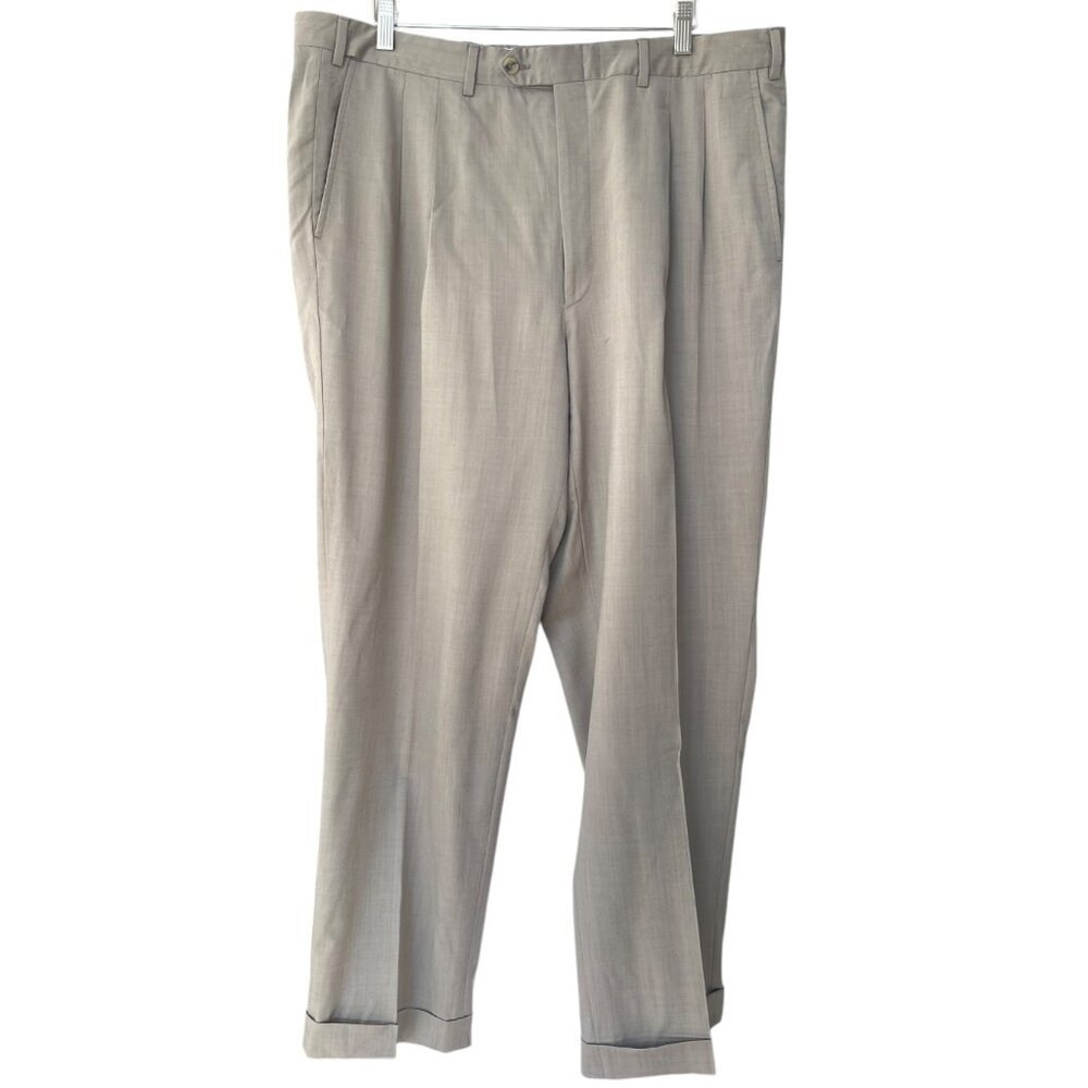 Pal Zileri Gruppo Forall Pure Virgin Wool Woolmark Men's Pants Size 54